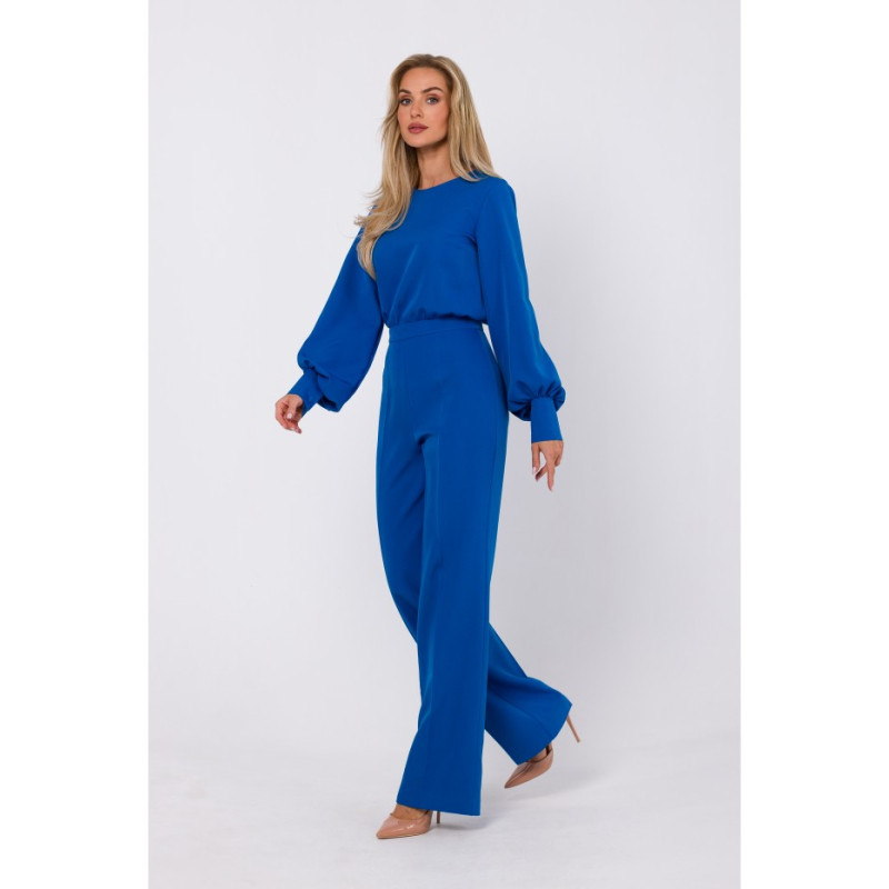 M754 Jumpsuit with decorative sleeves - blue 2
