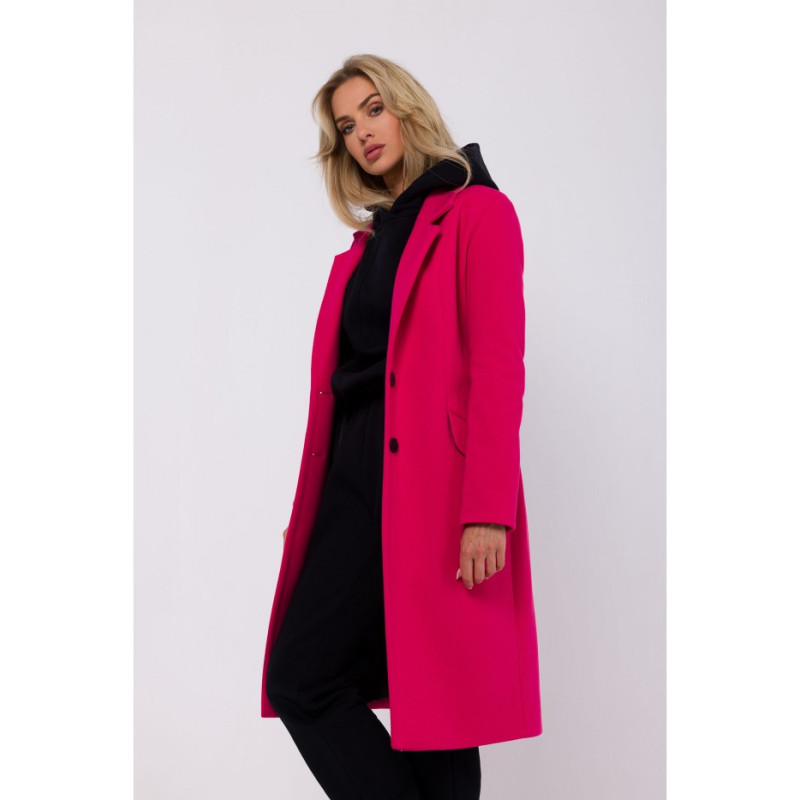 M758 Button down coat - fuchsia 2