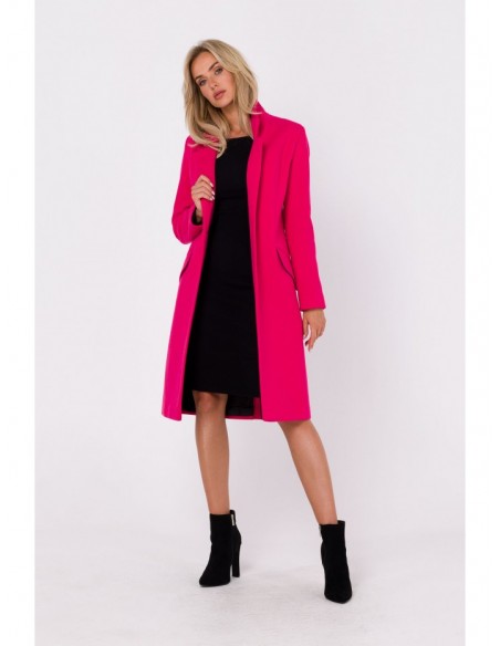 M758 Button down coat - fuchsia