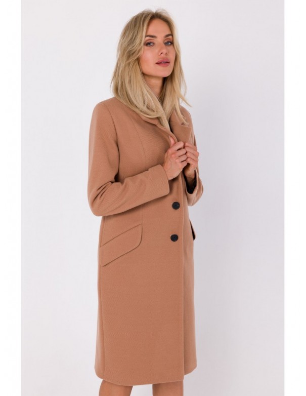 M758 Button down coat - camel