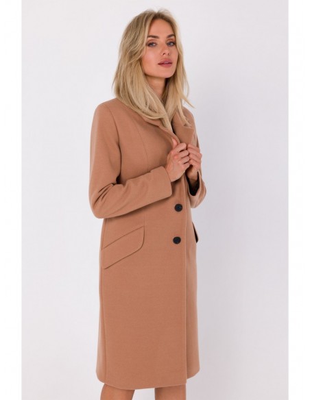 M758 Button down coat - camel