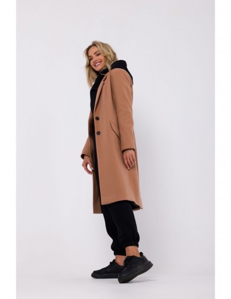 M758 Button down coat - camel