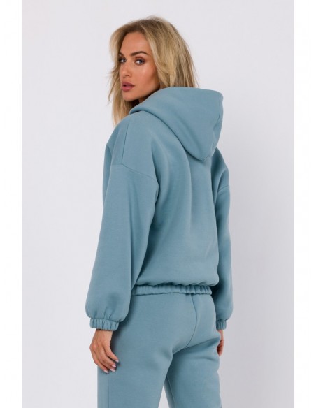 M759 Hooded pullover top - agave