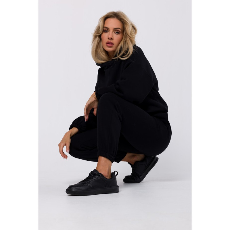 M759 Hooded pullover top - black 2