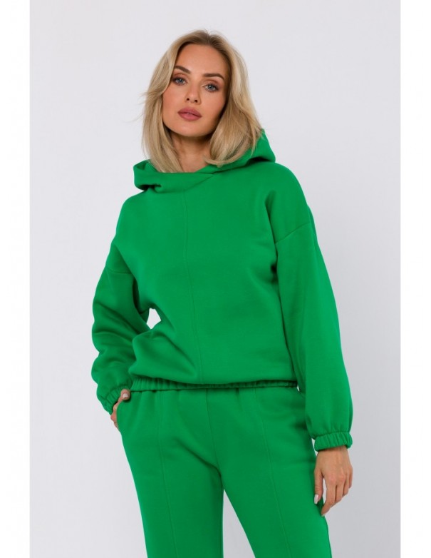 M759 Hooded pullover top - green