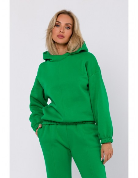 M759 Hooded pullover top - green