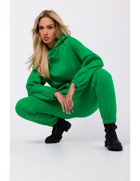 M759 Hooded pullover top - green