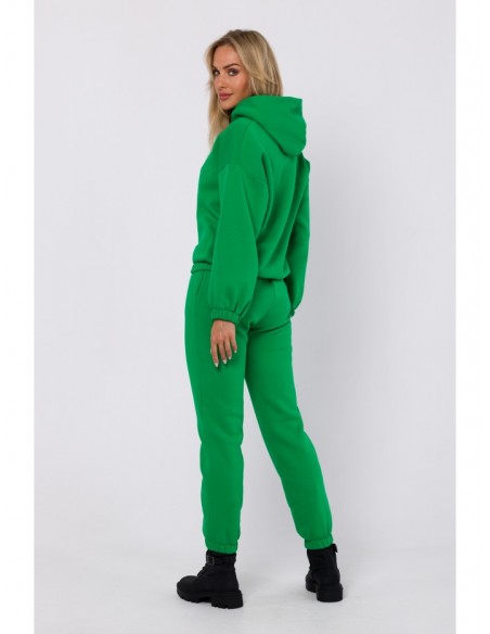 M759 Hooded pullover top - green