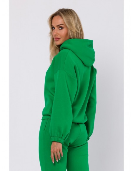 M759 Hooded pullover top - green