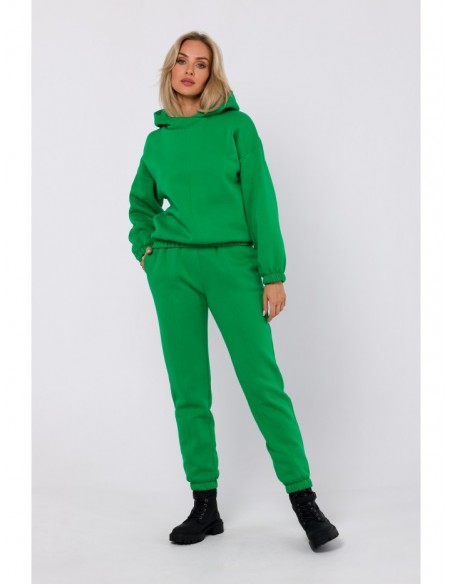 M759 Hooded pullover top - green