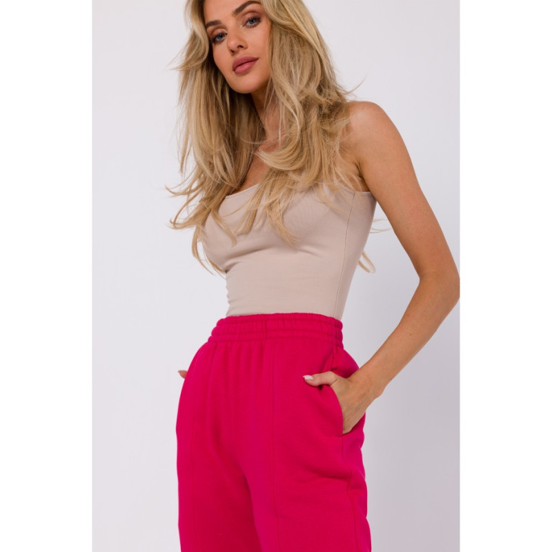 M760 Jogger trousers with front stitching - raspberry 2