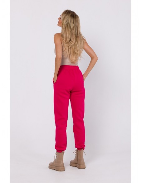 M760 Jogger trousers with front stitching - raspberry