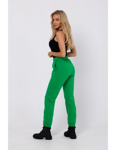 M760 Jogger trousers with front stitching - green