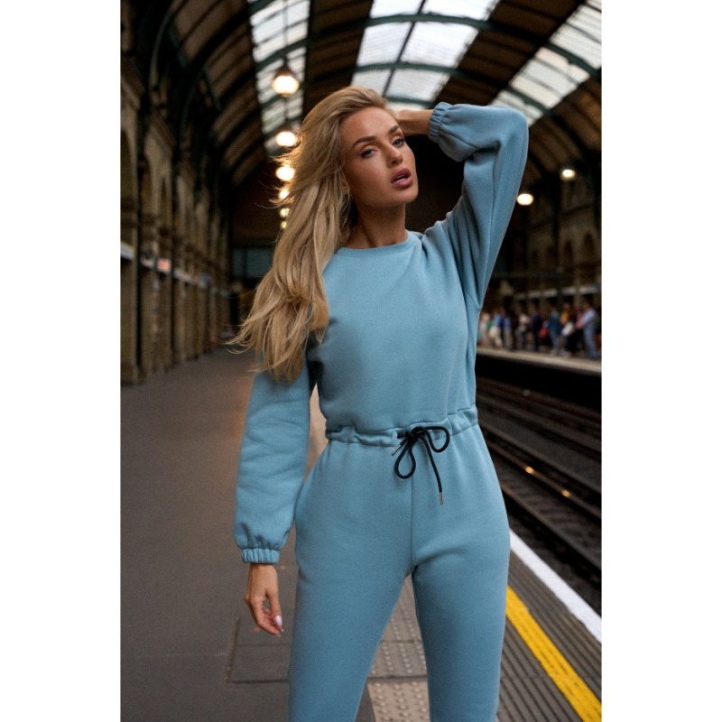 M763 Jumpsuit with partially elasticated waist - agave 2