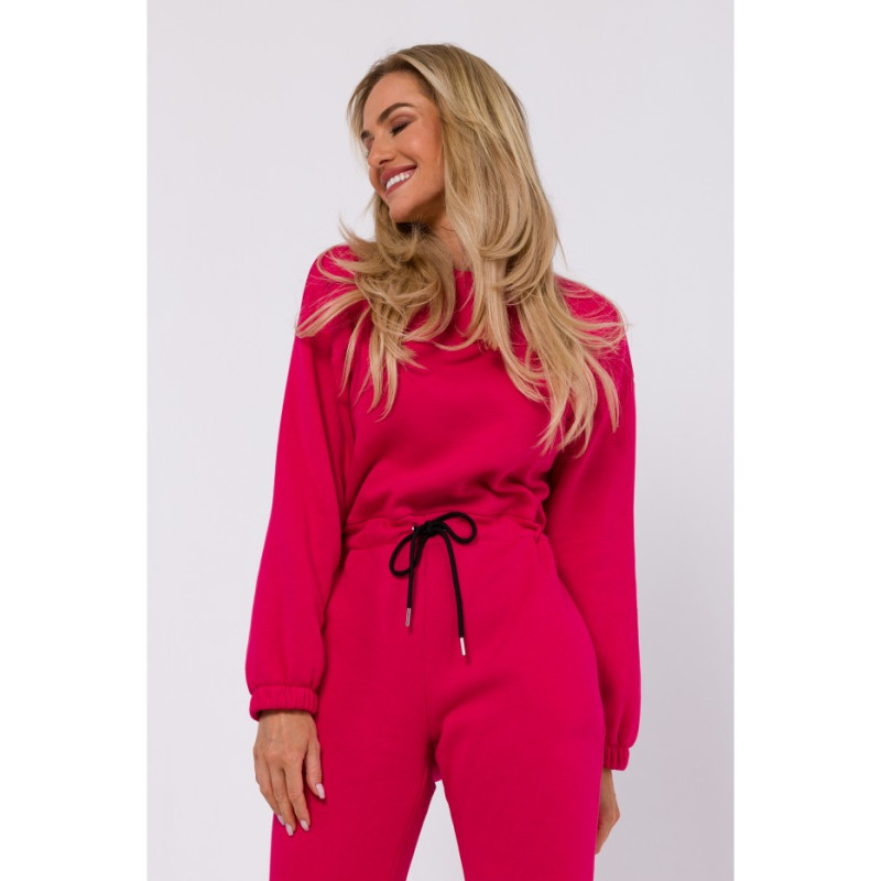 M763 Jumpsuit with partially elasticated waist - raspberry 2