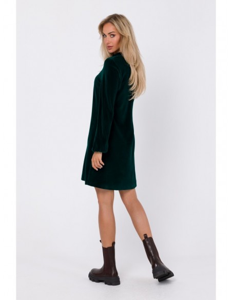 M767 V-neckline dress - green