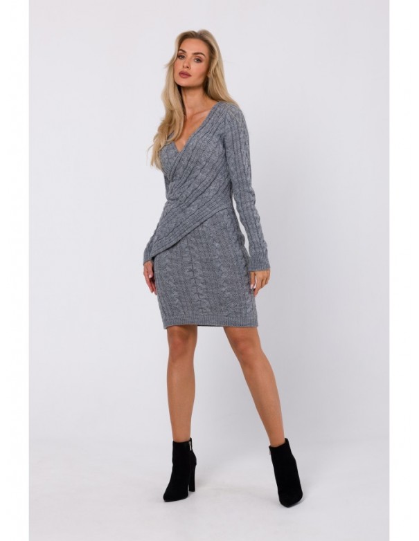 M773 Fitted sweater dress - grey