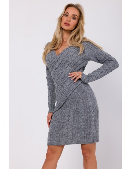 M773 Fitted sweater dress - grey