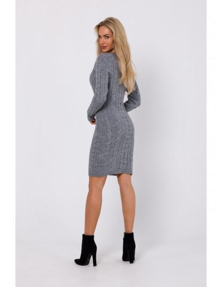 M773 Fitted sweater dress - grey