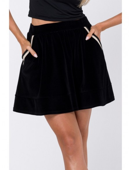 M768 Velvet skirt - black