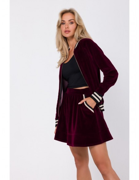 M768 Velvet skirt - maroon