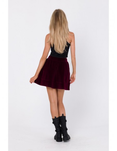 M768 Velvet skirt - maroon