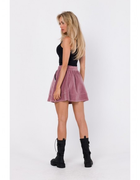 M768 Velvet skirt - crepe pink