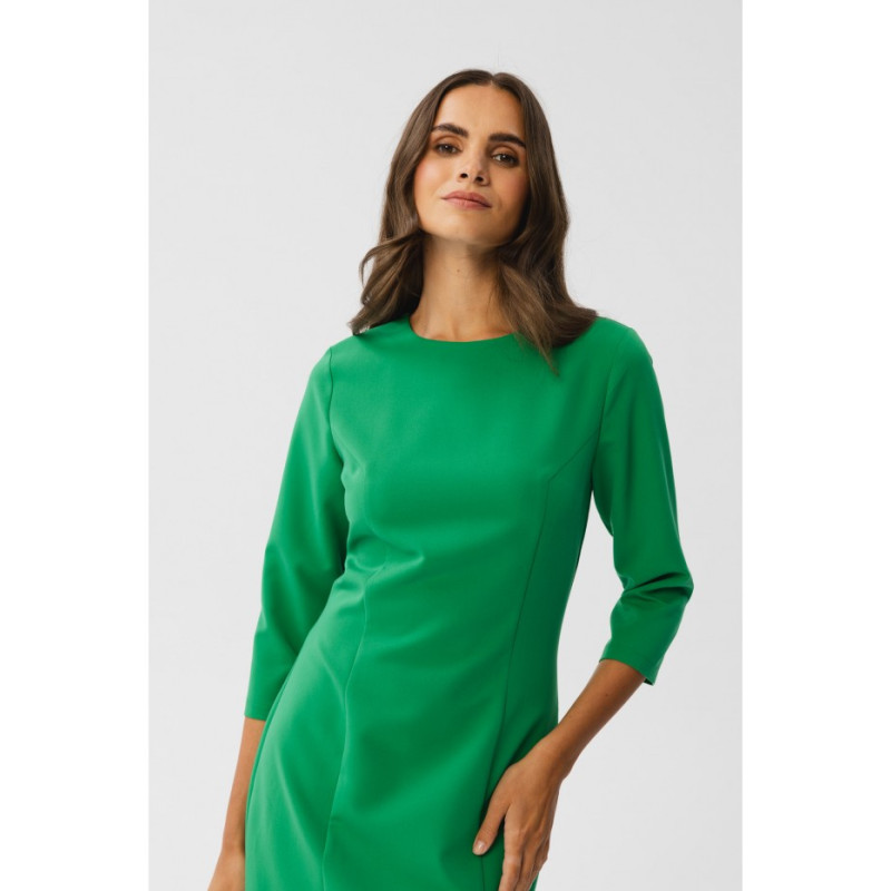 S350 Sheath dress with a front split - green 2