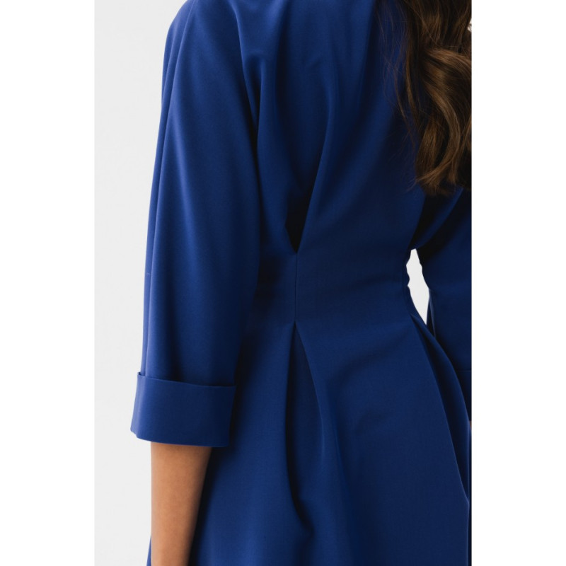 S351 Shirt dress with button down front - royal blue 2