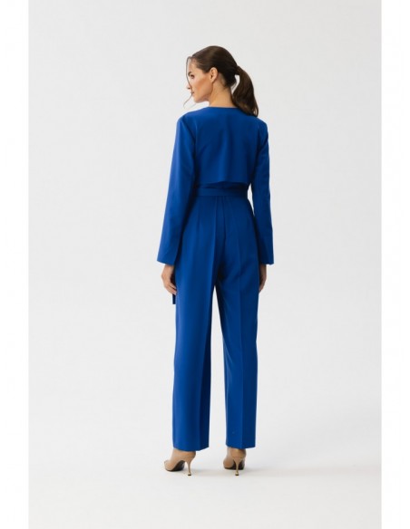 S352 Jumpsuit with a tie detail - royal blue