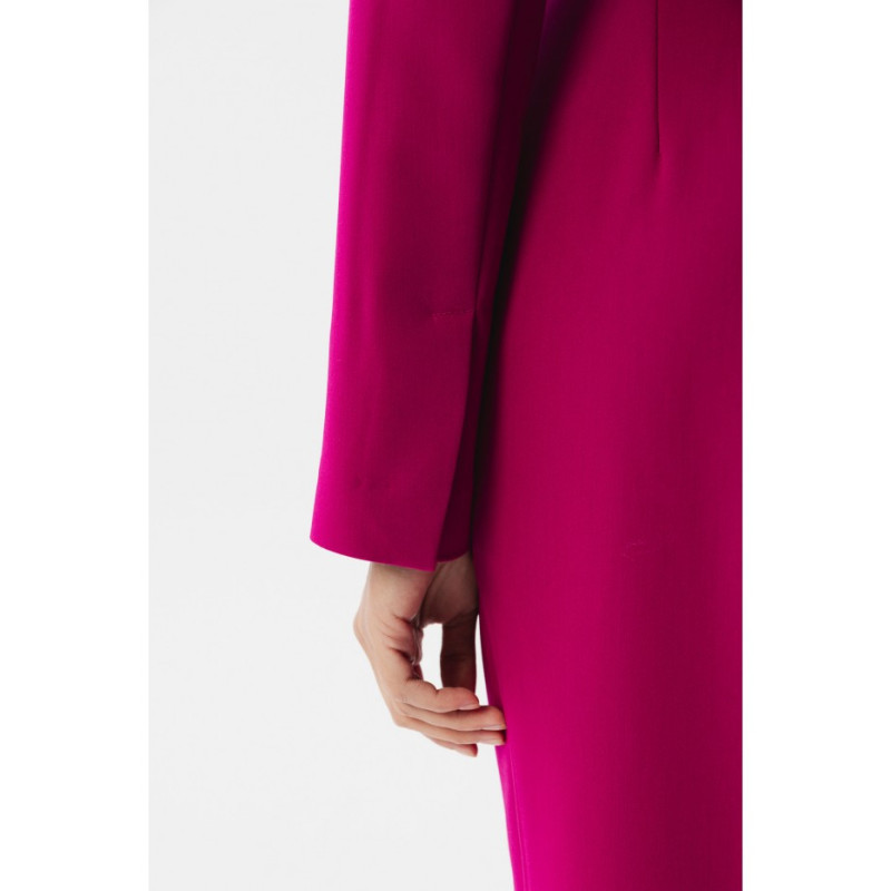S352 Jumpsuit with a tie detail - plum 2