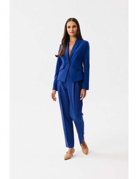 S353 Tailored single button blazer - royal blue