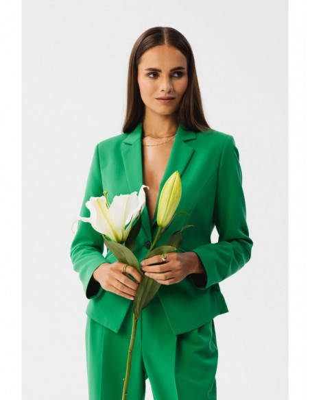 S353 Tailored single button blazer - green