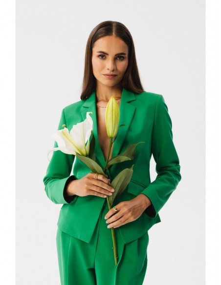 S353 Tailored single button blazer - green