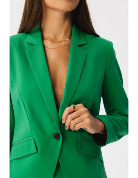 S353 Tailored single button blazer - green