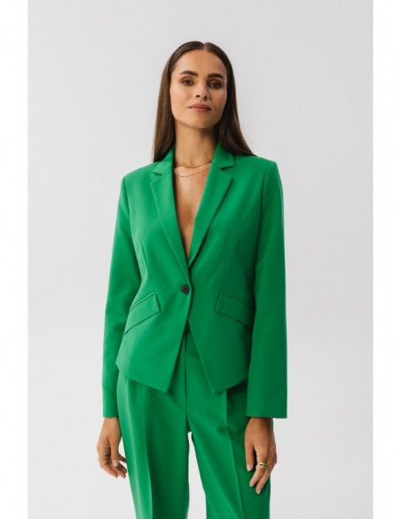 S353 Tailored single button blazer - green