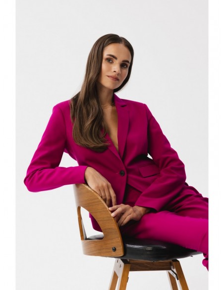 S353 Tailored single button blazer - plum