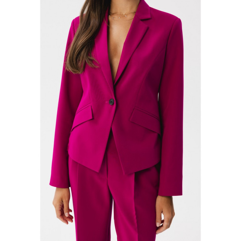 S353 Tailored single button blazer - plum 2
