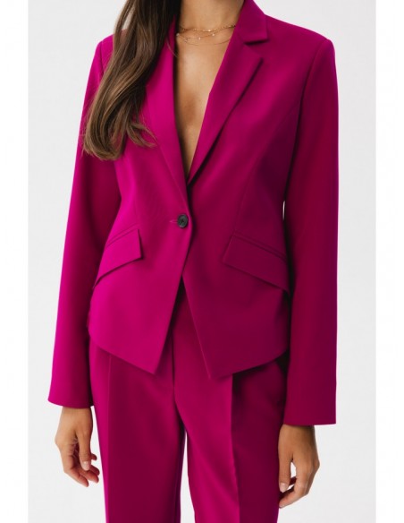 S353 Tailored single button blazer - plum