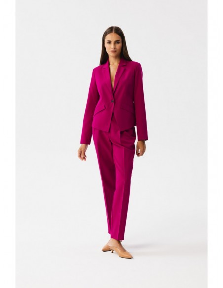 S353 Tailored single button blazer - plum