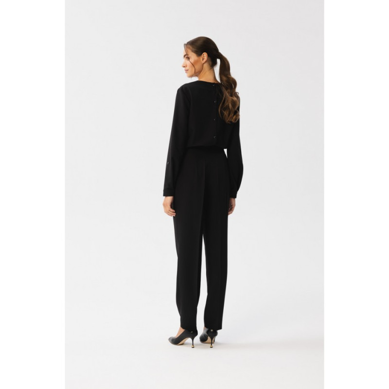 S355 Jumpsuit with a split neckline - black 2