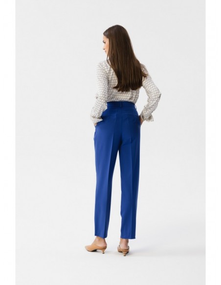 S356 High waisted trousers - royal blue