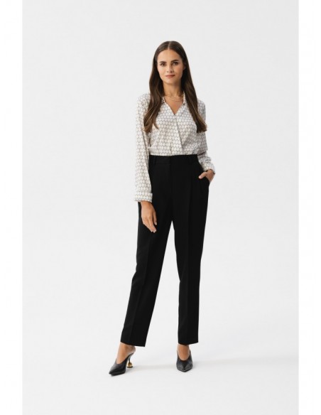 S356 High waisted trousers - black