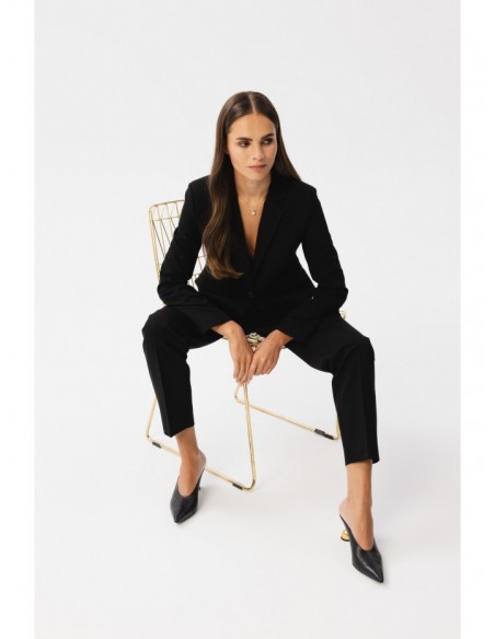 S356 High waisted trousers - black