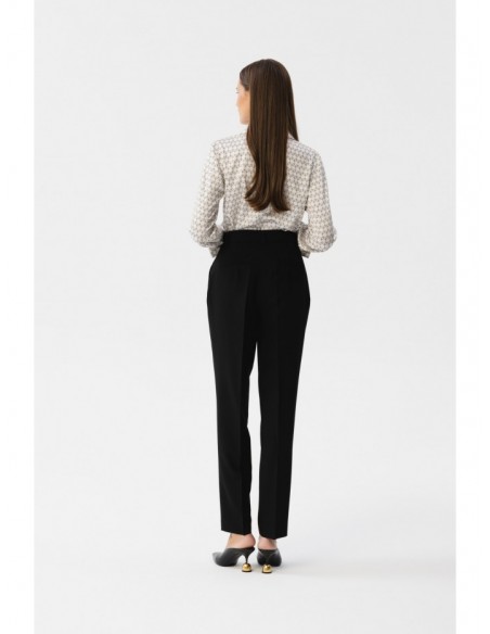 S356 High waisted trousers - black