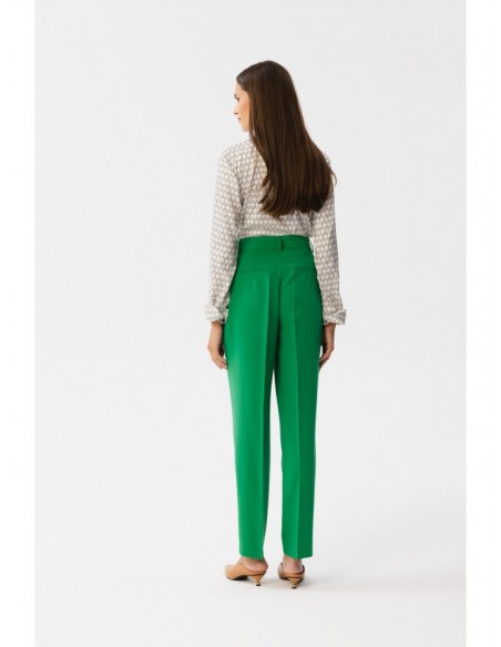 S356 High waisted trousers - green