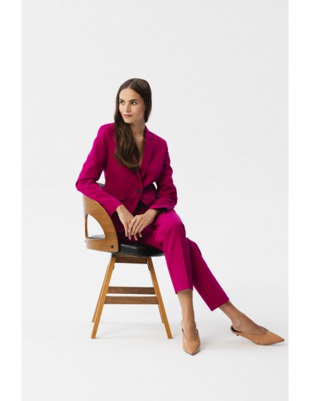 S356 High waisted trousers - plum