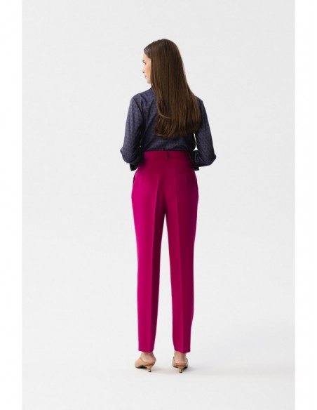 S356 High waisted trousers - plum