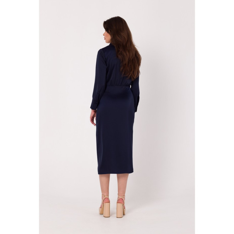 K172 Sheath dress with a wrap detail - navy blue 2