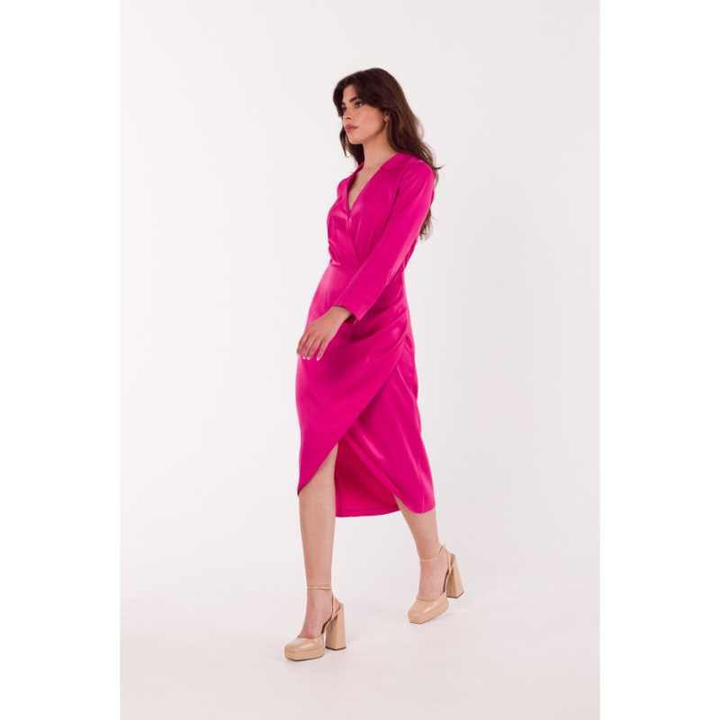 K172 Sheath dress with a wrap detail - pink 2